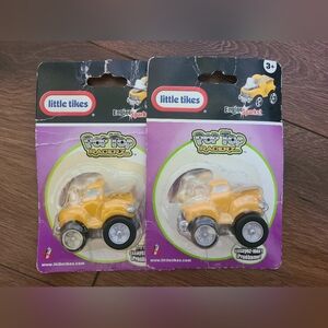 NEW (2) Little Tikes 2006 Pop Top Racerz Yellow Engine Sparks!